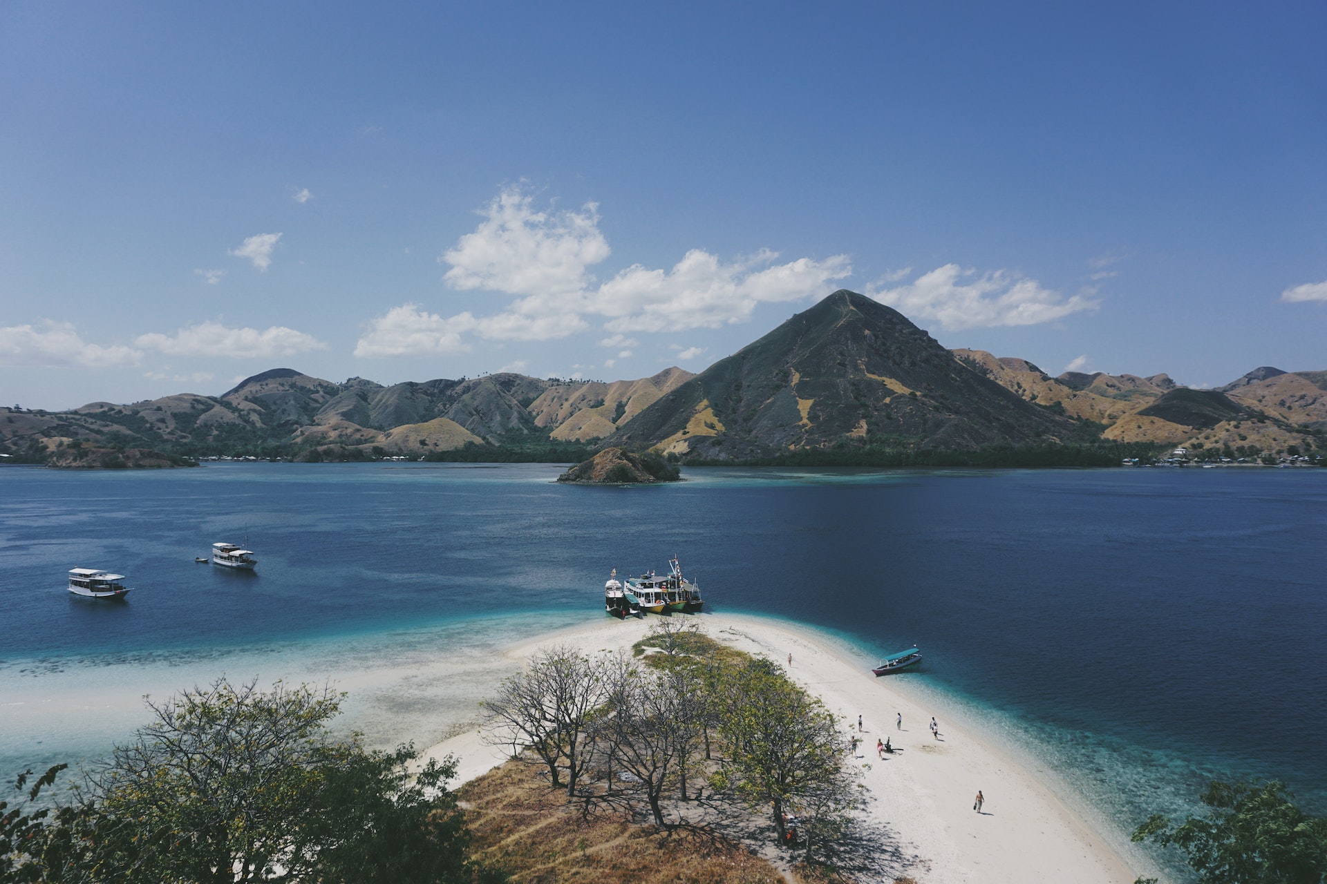 Aerial view of komodo island